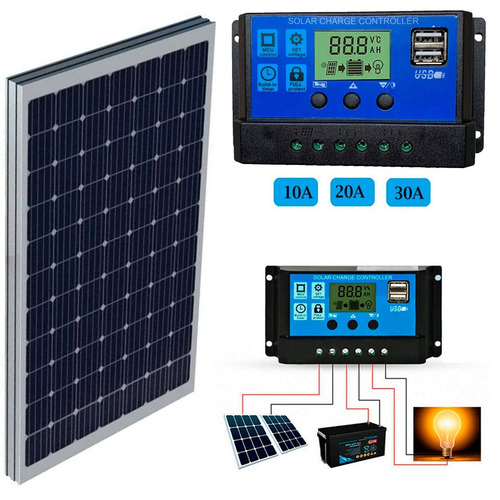 Imagem 9 de 9 de Kit Painel Placa Solar Fotovoltaica 10w + Controlador Carga