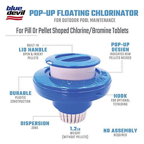 Blue Devil B8060 Popup Floating Pool Chlorinator