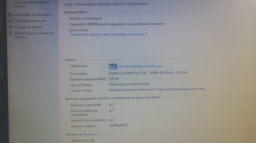 Computador Hp Intel Core 2 Duo C/ Monitor Dell - Completo