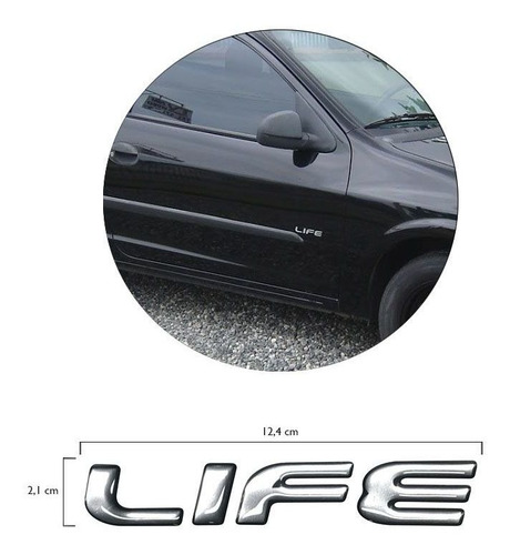 Emblema Life Celta Corsa 07/ Adesivo Modelo Original Cromado