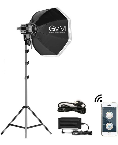 Gvm W Fotografia Led Kit De Iluminacion De Estudio Llev...