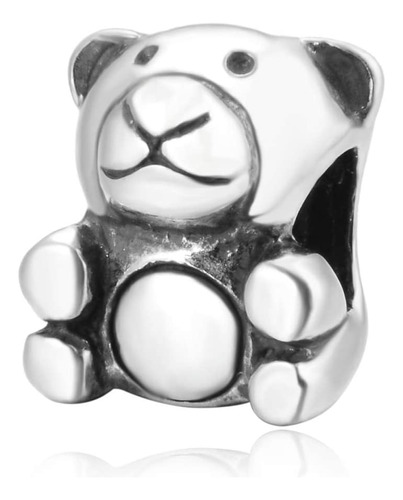 Plata De Ley Adorable Oso De Peluche Encanto Bead Para Europ