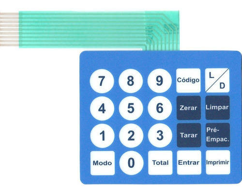 Imagem 1 de 2 de Teclado De Membrana Balança Toledo Prix 3 Lc Azul