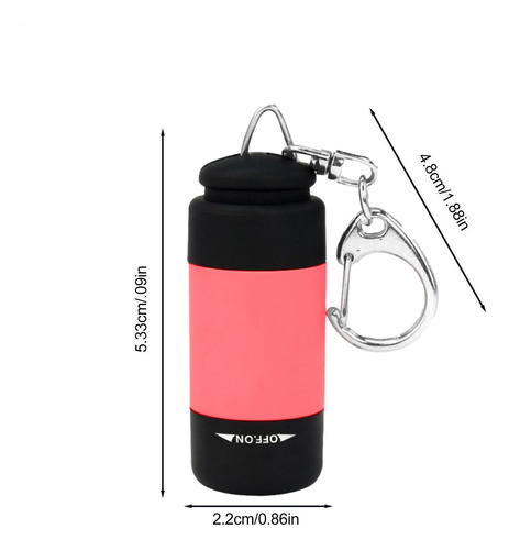 Linterna De Bolsillo Linterna Recargable Llavero Con Luz De