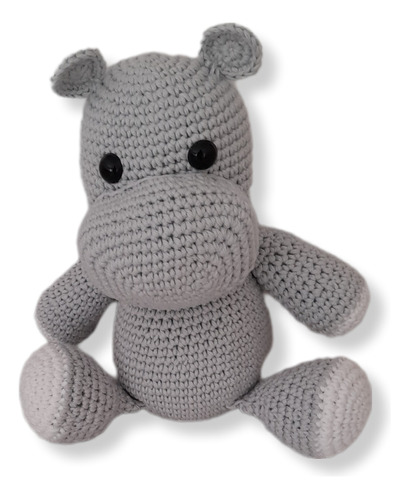  Hipopótamo Tejido A Crochet Muñeco De Apego Amigurumi