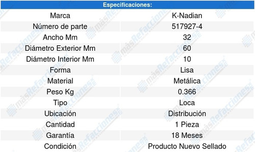 Polea Guia Distribucion Elantra 4cil 1.8l 83 A 85 8591857
