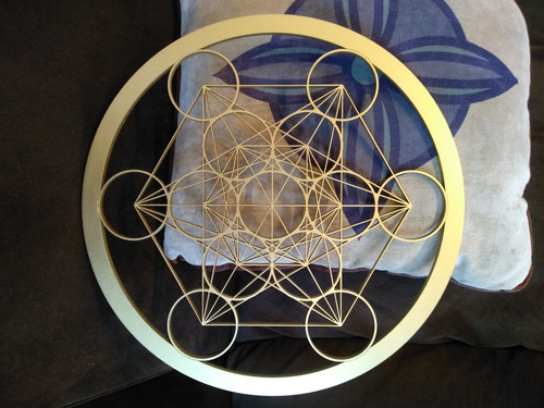 Metatrón De Madera En 50 Cm. Hecho A Mano