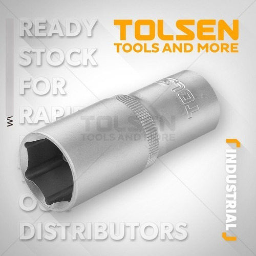 Imagen 3 de 4 de Tubo Bocallave Hexg Largo 22 Mm Encastre De 1/2 Tolsen 16572