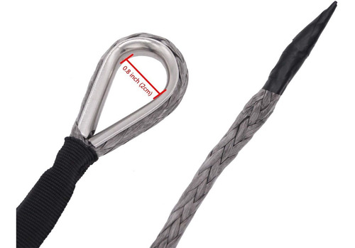 Cuerda Cable Línea Cabrestante 6mm 15m 7700lbs Para Atv Utv