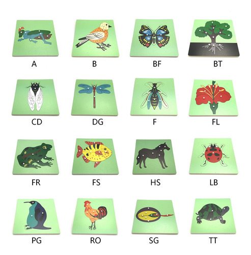 (b) Rompecabezas Montessori, Forma De Animal, Forma De Ceril