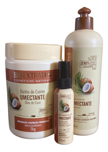 Kit Umectante 1 Bc 1kg Finalizador 500ml 1 Óleo Cremoso 55ml