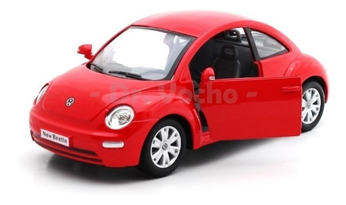 Imagen 3 de 9 de Rojo Volkswagen New Beetle Escala 1:24 Colección