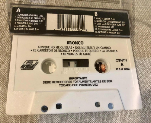 Cassette De Bronco Pura Sangre Original Usado (Usado)