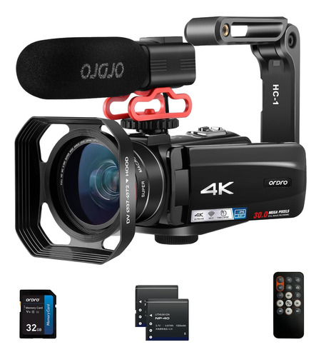 Videocámara 4k Con Zoom Óptico 10x Y Zoom Inteligente 120x,