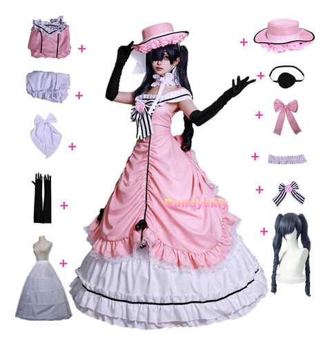 Phantomhive Butler Kuroshitsuji Ciel Anime Negro