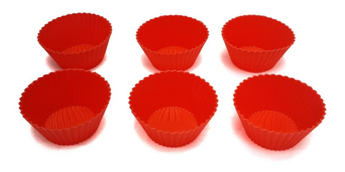 Moldes Silicona Muffins X6 Cupcakes Antiadherent Hot Sale