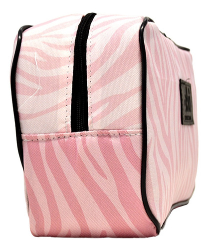 Imagen 2 de 4 de Neceser Organizador Cosmeticos Cebra Rosa
