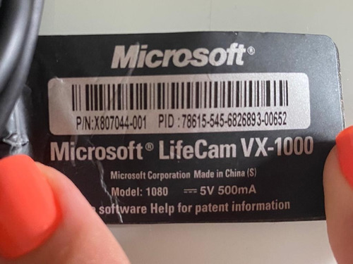 Webcam Microsoft Lifecam Vx-1000