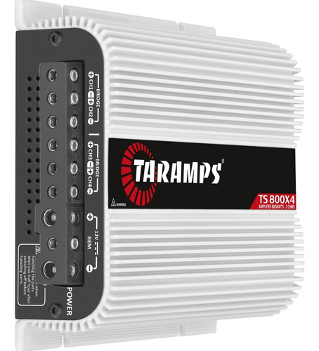 Modulo Amplificador Taramps Ts800 X4 2 Cabos Rca Kx3 1.5m Cor Branco