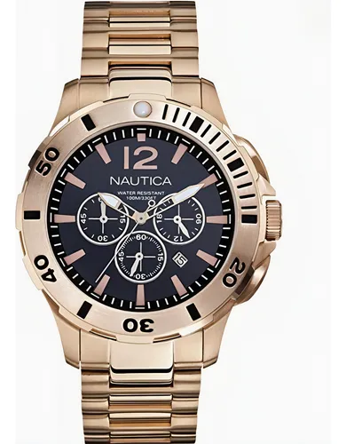 comprar Relogio Pulso Nautica N27524g Dive Style Chrono Black Dial Cor da correia AÇO INOX DOURADO Cor do bisel AÇO INOX DOURADO INDICAÇÃO DE MINUTOS EM PRETO Cor do fundo Preto comprar Relogio Pulso Nautica N27524g Dive Style Chrono Black Dial Cor da correia AÇO INOX DOURADO Cor do bisel AÇO INOX DOURADO INDICAÇÃO DE MINUTOS EM PRETO Cor do fundo Preto