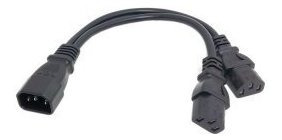 Cablecc Single C14 A Dual C13 5-13r Short Power Tipo Y Split