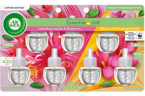 Air Wick Repuesto De Aceite Perfumado Enchufable, 7 Unidades