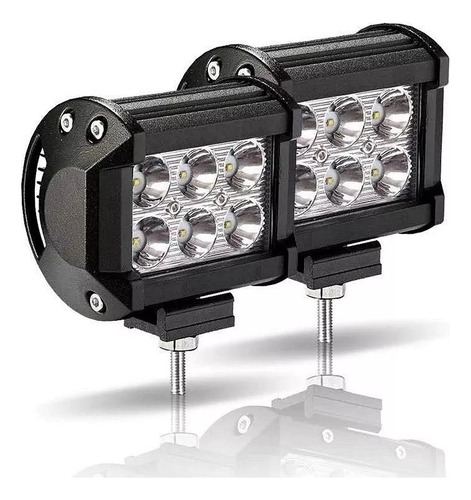 X2 Barra Focos Neblineros Led 18w Blanco Expansion Auto Moto