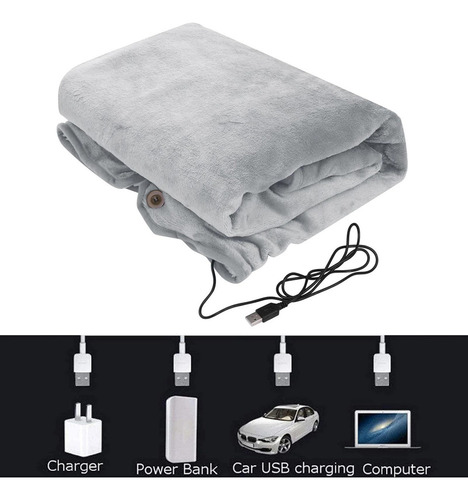 Manta Eléctrica Usb Franela De Felpa 39 '' X 27 '' Mantón