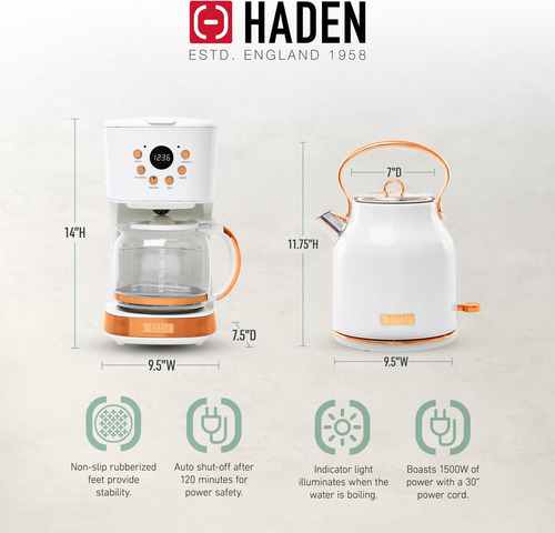 Café Haden, 12 Taza De Cafetera De Goteo Incluido Con De 1,7