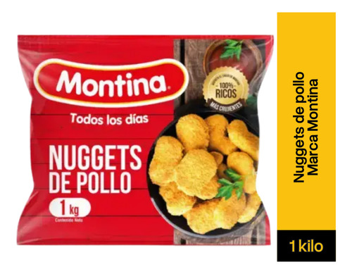 Nuggets De Pollo Apanado Y Congelados Montina 1kg/ 5 Und