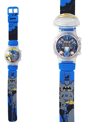 Reloj Niños Digital Luces Tapa Infantil Batman 3d