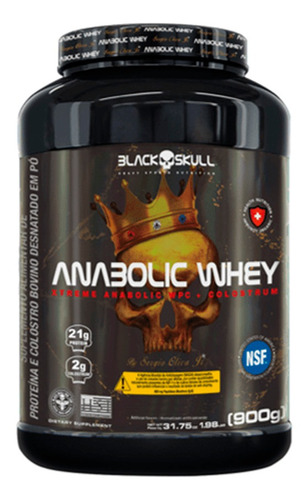 Anabolic Whey 900g C/ Colostro - Black Skull