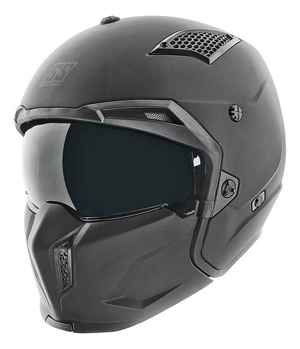 Speed And Strength Ss2400 Casco De Velocidad Solida, Negro,