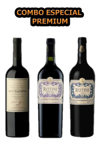 Vinos Promocion Combo X3 Dv Catena Rutini Syrah Merlot