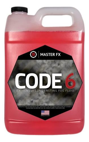 Code 6 Fog  - Lquido De Niebla Extremadamente Duradero - 1 G