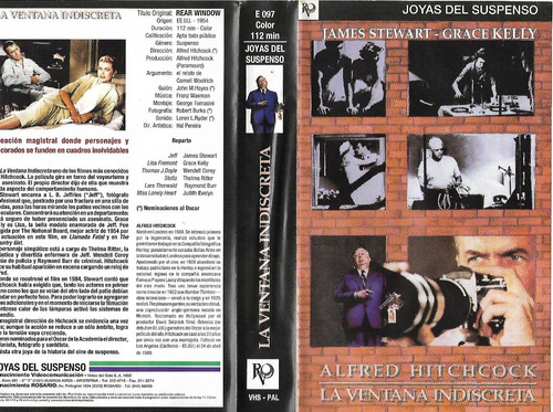 La Ventana Indiscreta Vhs Alfred Hitchcock Rear Window Nuevo