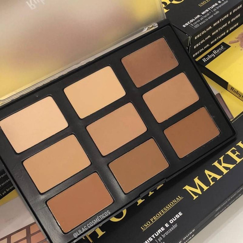 Imagem 2 de 3 de Paleta De Pó Facial Profissional Ruby Rose