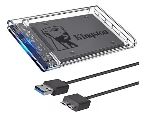 comprar Hd Externo = Ssd Kingston 480gb Sata + Case 2,5 + Cabo Sata