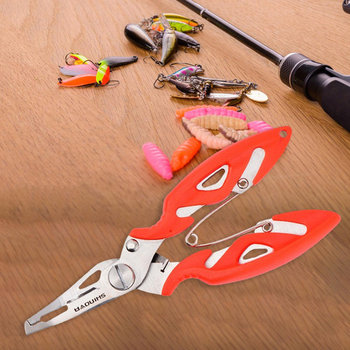 Alicates De Pesca Con Tijeras De Pesca Con Resorte, Naranja