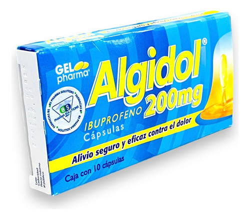 Algidol ( Ibuprofeno) C/10 Cápsulas 200mg / Gelpharma