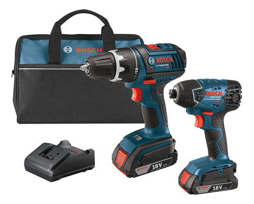 Bosch 18 V Iones De Litio Taladro Dos Herramienta Combo Kit