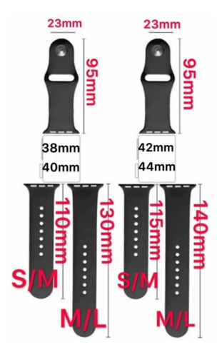 Pulseira Silicone Compatível Relógio Apple Watch 38 / 42mm