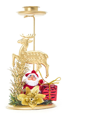 Candelabro Navideño De Hierro Nuevo Y Creativo 4 Piezas