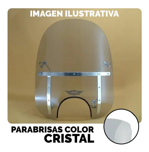 Parabrisas Curtain Universal Moto Custom Xl 21 Cristal Um