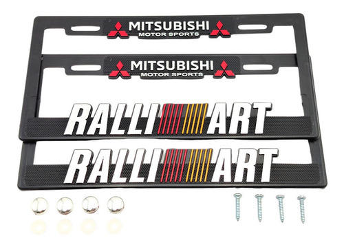 Porta Placas Mitsubishi Camioneta Auto Cubre Pijas Ralli Art
