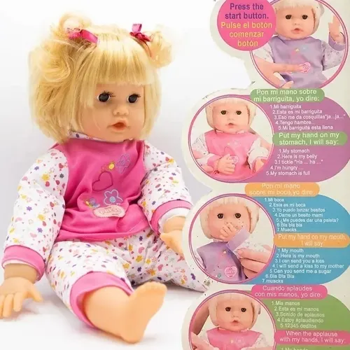 Bebé Muñeca Inteligente 5 Sentidos Interactiva 28 Frases