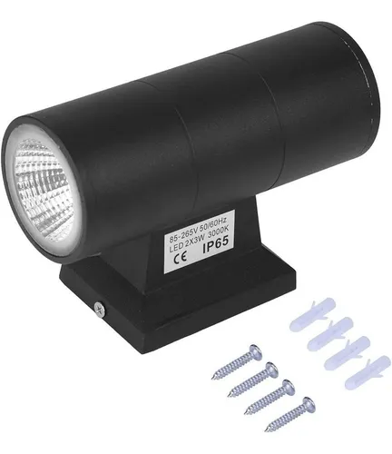 Aplique Led Doble Cilindro Luz Pared Exterior