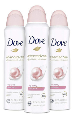 Paquete De 3 Desodorante Spray Dove Aca - g  Fragancia acabado de belleza