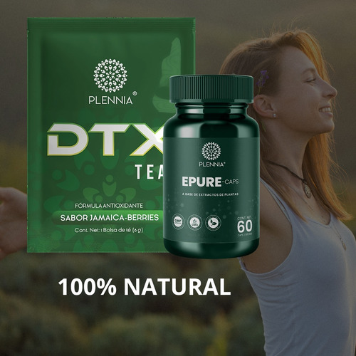 Dtx Tea (4 Semanas) Te Detox + Epure Kit 100% Original