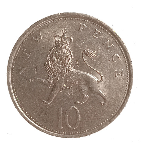 Gran Bretaña 10 Pence 1976 Excelente Km 912